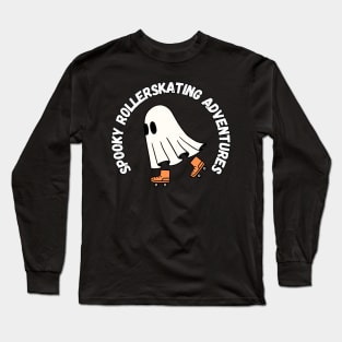 Spooky rollerskating Adventures. Halloween: Cute little ghost rollerskating Long Sleeve T-Shirt